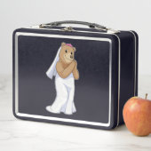Lunch Box Ours comme mariée avec voile (En situation)
