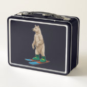 Lunch Box Ours comme skieur avec ski (Dos)