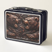 Lunch Box Ours de glace en cuir robuste (Dos)