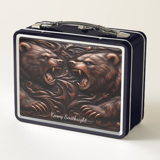 Lunch Box Ours de glace en cuir robuste (Dos)