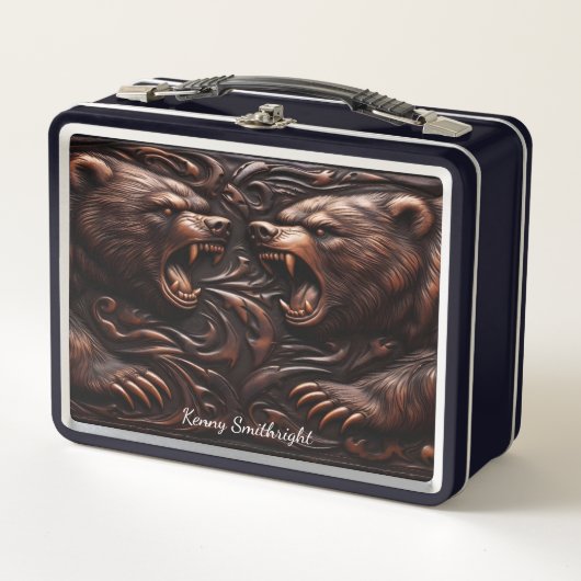 Lunch Box Ours de glace en cuir robuste (Devant)