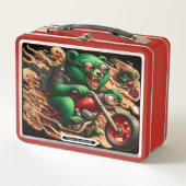 Lunch Box Ours élégant sur une moto (Devant)