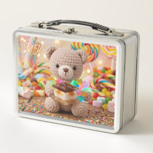 Lunch Box Ours en peluche au crochet avec S'more personnalis