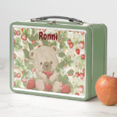 Lunch Box ours en peluche mignon dans une fraise (En situation)