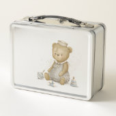 Lunch Box ours en peluche mignon en fleurs (Dos)