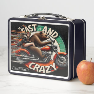 Lunch Box Ours gras sur moto