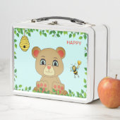 Lunch Box Ours heureux mignon et abeille (En situation)