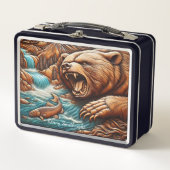 Lunch Box Ours Majestueux debout contre l'eau (Devant)