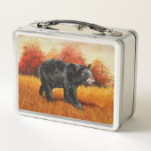 Lunch Box Ours noir en forêt d'automne (Dos)