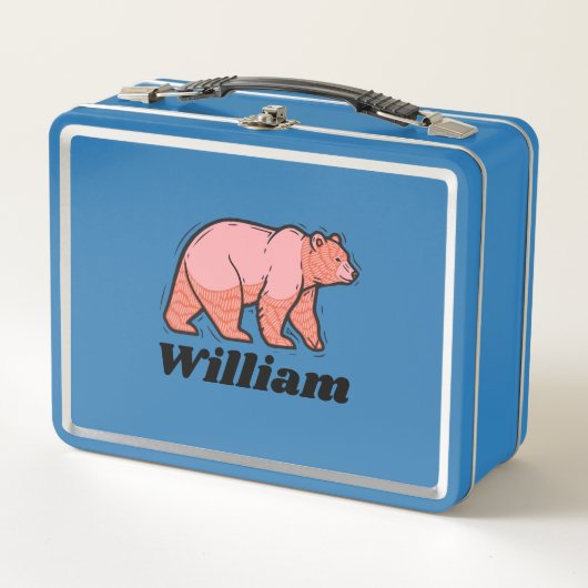 Lunch Box Ours rose Pop Art (Devant)