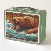 Lunch Box Ours sauvage s’affrontant avec l’énergie de la riv (Devant)