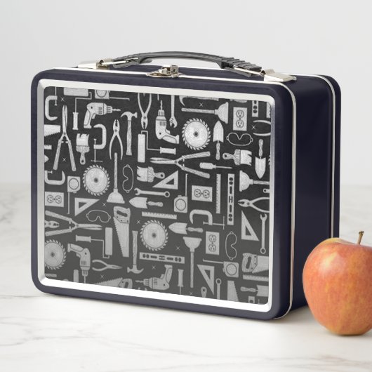 Lunch Box Outils d'atelier Black & Silver (En situation)