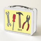 Lunch Box Outils de menuiserie illustration de dessin animé (Dos)