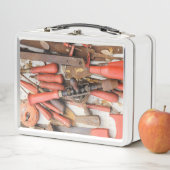 Lunch Box Outils Outil Russe antique Red Man (En situation)