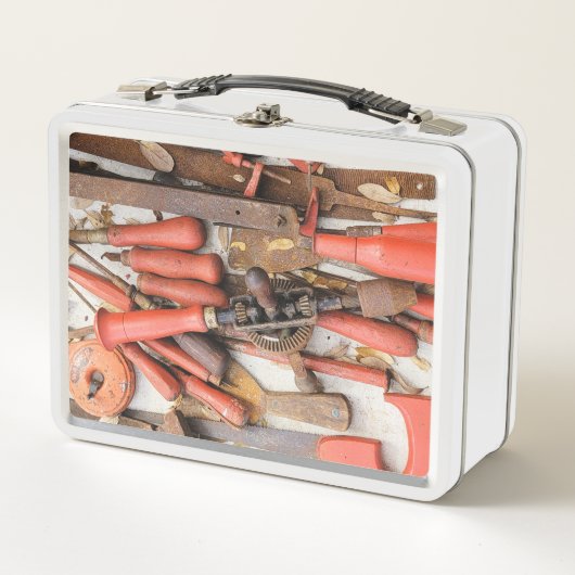 Lunch Box Outils Outil Russe antique Red Man (Devant)