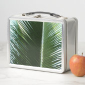 Lunch Box Overlapping Palm Fronds Tropical Green Abstract (En situation)