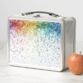 Lunch Box Paillettes Arc-en-ciel (En situation)