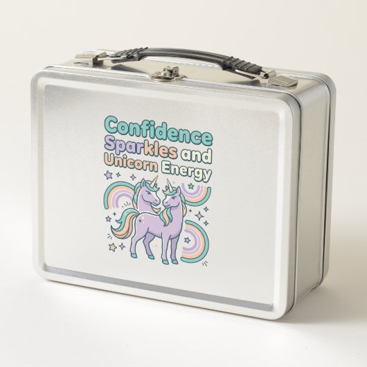 Lunch Box Paillettes de Confiance de Licorne et Conception d (Devant)