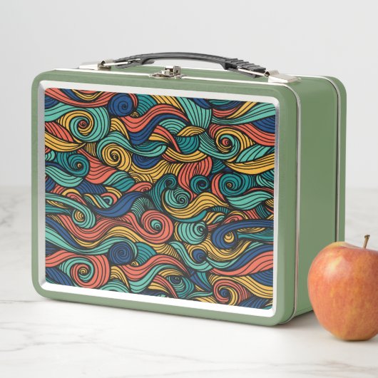 Lunch Box Paisley haché (En situation)
