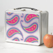 Lunch Box Paisley violet rose (En situation)