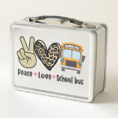 Lunch Box Paix, Amour, Bus scolaire (Dos)