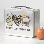 Lunch Box Paix, Amour, Bus scolaire (En situation)