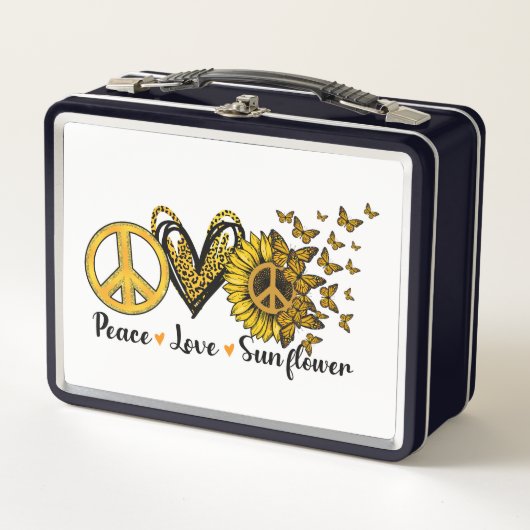 Lunch Box "Paix, Amour, Tournesol" (Devant)