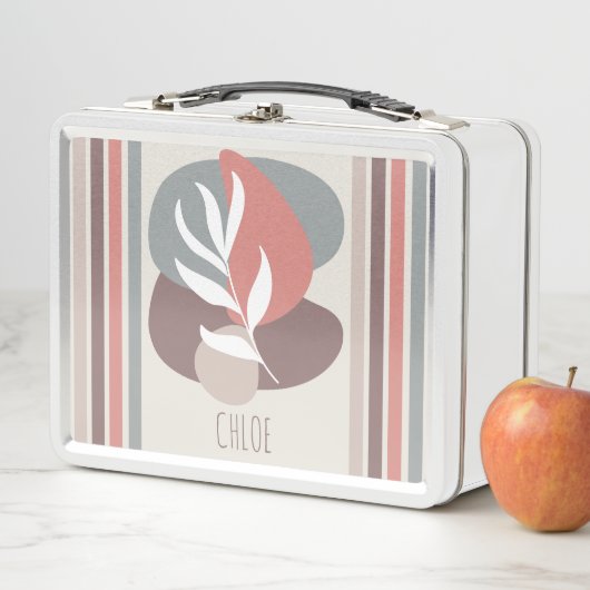 Lunch Box Palette de couleur Boho et feuilles modernes (En situation)