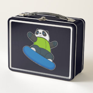 Lunch Box Panda a Snowboarder