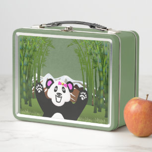 Lunch Box Panda Adorable avec Nœud Rose