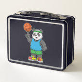 Lunch Box Panda au sport avec ballon de basket (Dos)