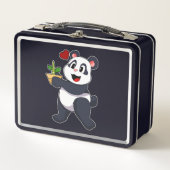 Lunch Box Panda avec fleur de bambou (Devant)