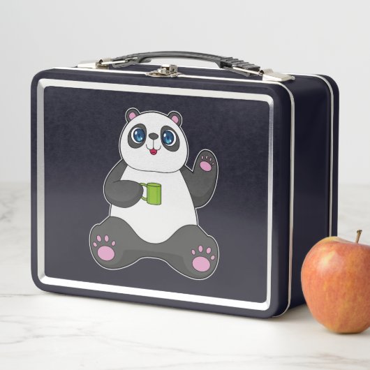Lunch Box Panda avec tasse de café (En situation)