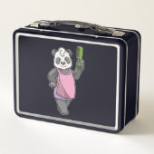 Lunch Box Panda comme coiffeur avec peigne (Dos)