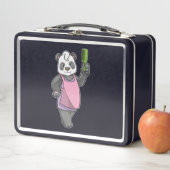 Lunch Box Panda comme coiffeur avec peigne (En situation)