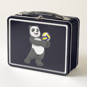 Lunch Box Panda comme joueur de volleyball avec volleyball