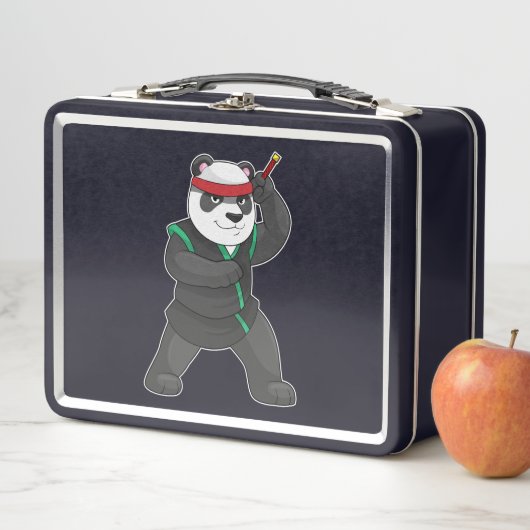 Lunch Box Panda comme Ninja en costume (En situation)