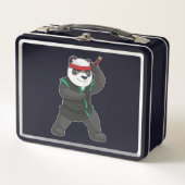 Lunch Box Panda comme Ninja en costume (Devant)