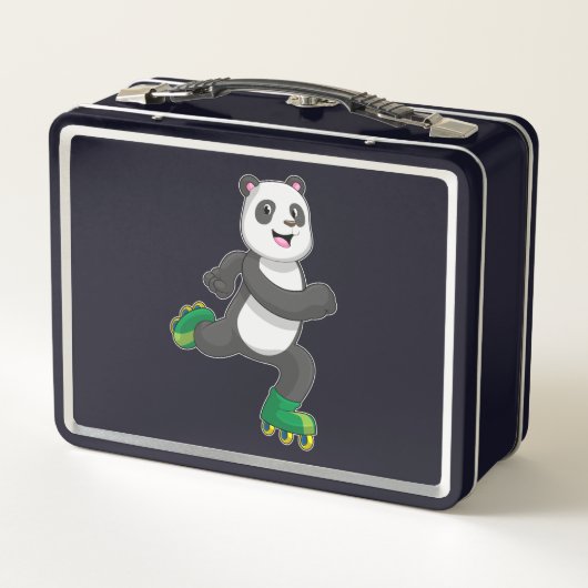 Lunch Box Panda comme Patinage en ligne avec Roller skates (Dos)