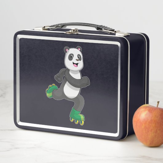 Lunch Box Panda comme Patinage en ligne avec Roller skates (En situation)