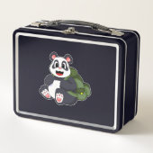 Lunch Box Panda comme randonneur avec sac à dos (Devant)