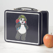 Lunch Box Panda comme randonneur avec sac à dos (En situation)