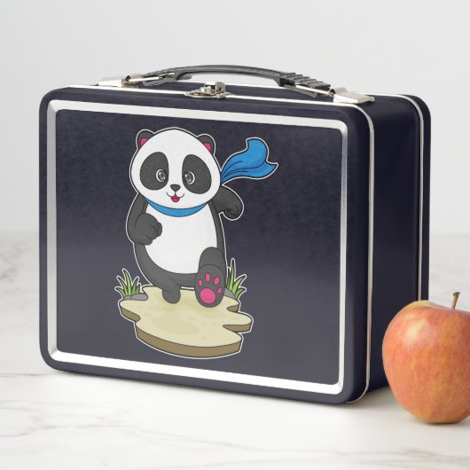 Lunch Box Panda coureur avec Écarf (En situation)