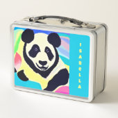 Lunch Box Panda fond multicolore (Dos)