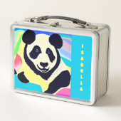 Lunch Box Panda fond multicolore (Devant)