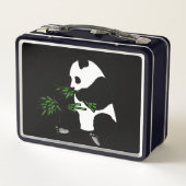 Lunch Box Panda géant mange du bambou noir (Dos)