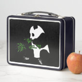 Lunch Box Panda géant mange du bambou noir (En situation)