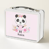 Lunch Box Panda rose mignon personnalisé (Dos)