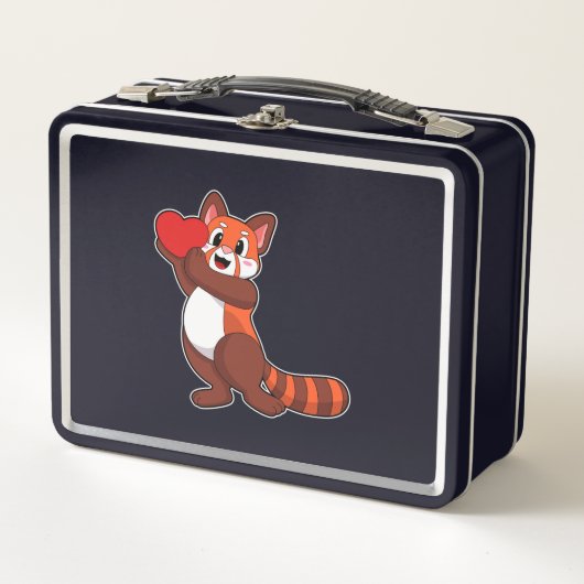 Lunch Box Panda rouge à l'amour avec coeur.PNG (Devant)