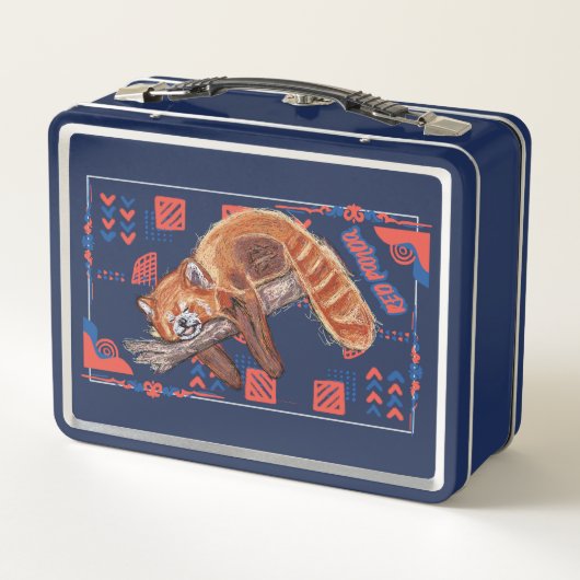 LUNCH BOX PANDA ROUGE "ZZZ" (Dos)